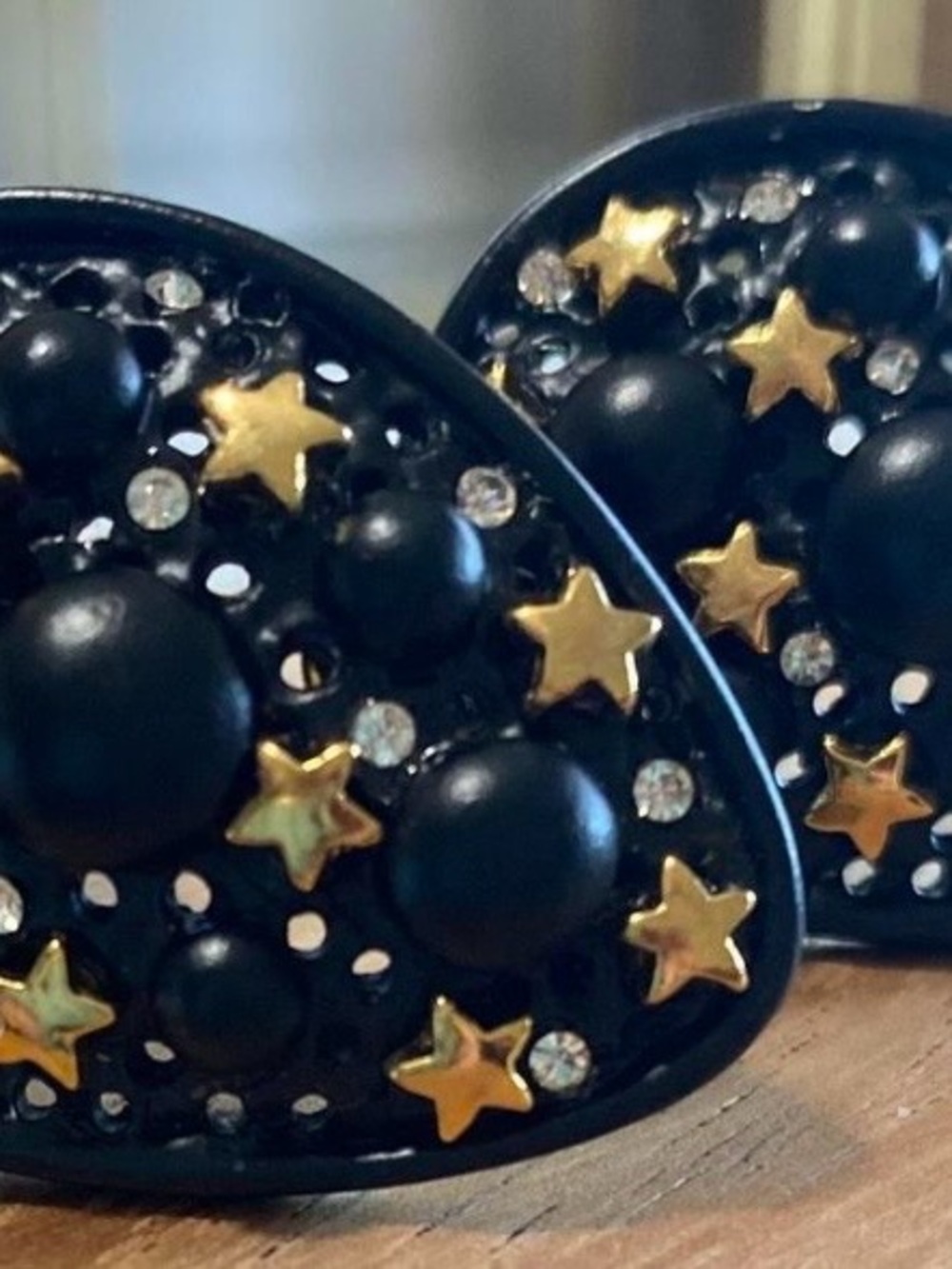 Vintage DUGAL Stars Statement Earrings-virtually UNUSED. stunning!